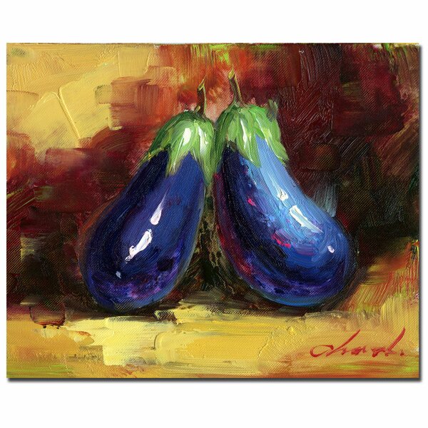 Eggplant Still Life Painting Print on Canvas